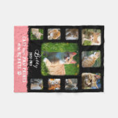 Cat Custom Foto Collage ausgeblendete Grenzen Schw Fleecedecke (Vorderseite (Horizontal))