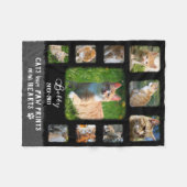 Cat Custom Foto Collage ausgeblendete Grenzen Schw Fleecedecke (Vorderseite (Horizontal))