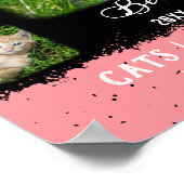 Cat Custom Foto Collage ausgeblendete Grenzen Schw Poster (Ecke)