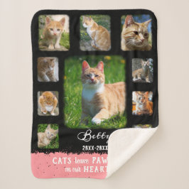 Cat Custom Foto Collage ausgeblendete Grenzen Schw Sherpadecke