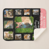 Cat Custom Foto Collage ausgeblendete Grenzen Schw Sherpadecke (Vorderseite (Horizontal))