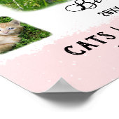 Cat Custom Foto Collage ausgeblendete Grenzen Weiß Poster (Ecke)