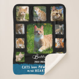 Cat Custom Foto Collage verblichene Grenzen Schwar Sherpadecke