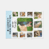 Cat Custom Foto Collage verblichene Grenzen weiß b Fleecedecke (Vorderseite (Horizontal))