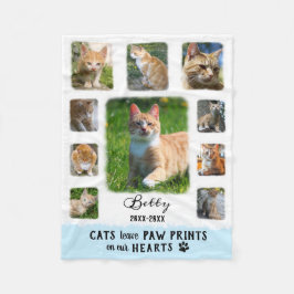 Cat Custom Foto Collage verblichene Grenzen weiß b Fleecedecke