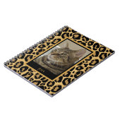Cat Custom Foto Name Leopard Muster Notebook Notizblock (Linke Seite)