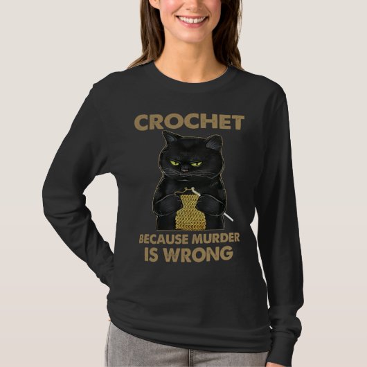 Cat Cute Cat Crocheting Cat Cat Owner T-Shirt (Vorderseite)