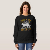 Cat Cute Cat Owner I Just A Boy Who Loves Cats Sweatshirt (Vorne ganz)