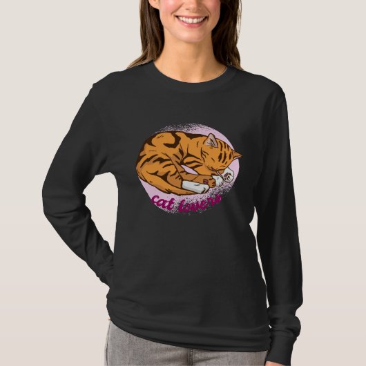 cat  cute sleeping T-Shirt (Vorderseite)