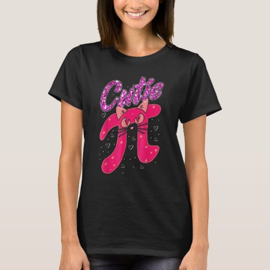 Cat Cutie Pi Math Pun Cutie Pie Toddler Kids Shirt (Vorderseite)