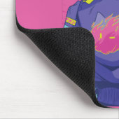 Cat Cyberpunk Stilvolles Design Mousepad (Ecke)