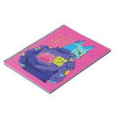 Cat Cyberpunk Stilvolles Design Notizblock (Linke Seite)