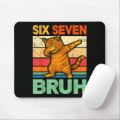 Cat Dabbing Bruh 67 Meme 6 7 Six Seven  Mousepad (Mit Mouse)