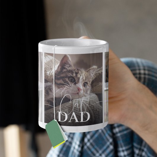 Cat Dad 5 Photo Collage Kaffeetasse