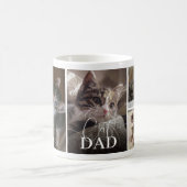 Cat Dad 5 Photo Collage Kaffeetasse (Mittel)