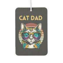 Cat Dad Black Cat Vintage Eighties Style Cat Retro