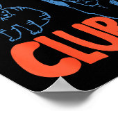 Cat Dad Club Funny Cat Lover Pet Parent Father's D Poster (Ecke)