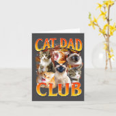Cat Dad Club Funny Life Is Better With Cats Father Karte (Gelbe Blume)