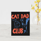 Cat Dad Club Funny Life Is Better With Cats Karte (Gelbe Blume)