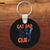 Cat Dad Club Funny Life Is Better With Cats Schlüsselanhänger (Vorderseite)