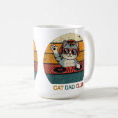 CAT DAD CLUB / Funny Retro misician Kaffeetasse (VorderseiteRechts)