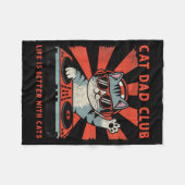 Cat Dad Club, Life Is Better With Cats, Cat Dad Fu Fleecedecke (Vorderseite (Horizontal))