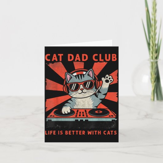 Cat Dad Club, Life Is Better With Cats, Cat Dad Fu Karte (Vorderseite)
