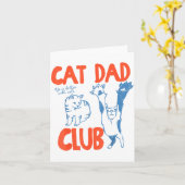 Cat Dad Club Life Is Better With Cats Father's Day Karte (Gelbe Blume)