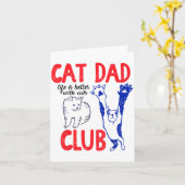 Cat Dad Club Life Is Better With Cats Father's Day Karte (Gelbe Blume)