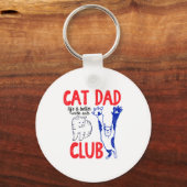Cat Dad Club Life Is Better With Cats Father's Day Schlüsselanhänger (Vorderseite)