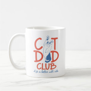 Cat Dad Club Tasse, Lustiges Cat Dad Geschenk Kaffeetasse