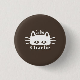 Cat Dad custom cat name Button