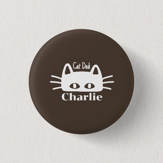 Cat Dad custom cat name Button (Vorderseite)