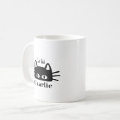 Cat Dad custom cat name Kaffeetasse (Vorderseite Links)