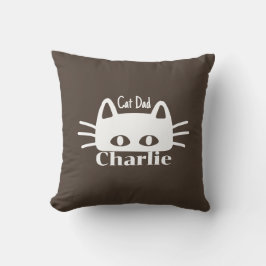 Cat Dad custom cat name Kissen