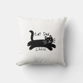 Cat Dad custom cat name Kissen