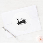 Cat Dad custom cat name Runder Aufkleber (Umschlag)