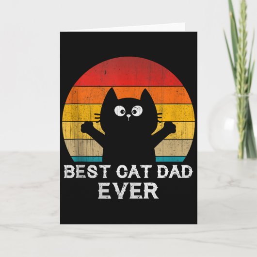 Cat Dad Ever - Funny Cats Tank Top  Karte (Vorderseite)