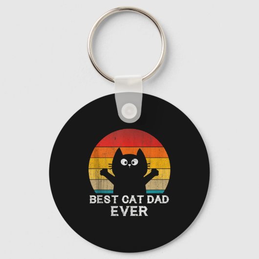 Cat Dad Ever - Funny Cats Tank Top Schlüsselanhänger (Vorderseite)