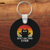 Cat Dad Ever - Funny Cats Tank Top Schlüsselanhänger (Vorderseite)
