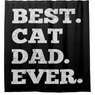 Cat Dad Fathers Day| Best Dad ever gift Duschvorhang