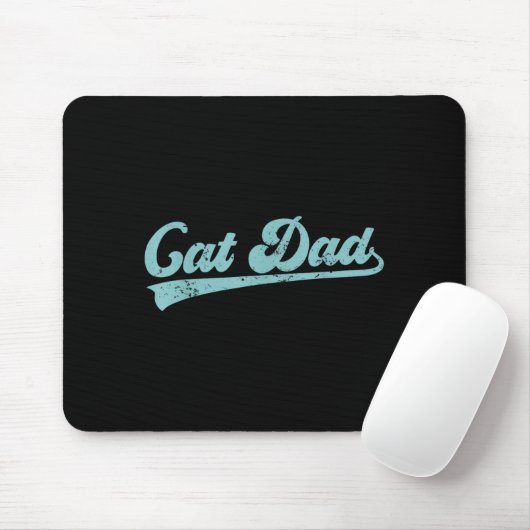 Cat Dad Funny Dad Father's Day Funny Papa Mousepad (Mit Mouse)