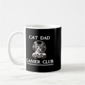 Cat Dad Gamer Club Funny Cat Lover Gaming Game Fat Kaffeetasse (Links)