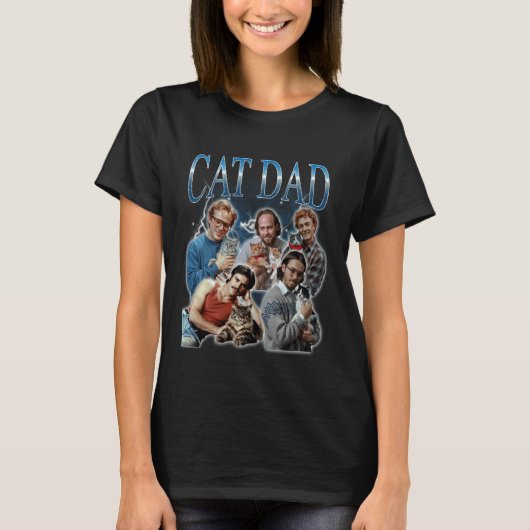 Cat Dad Lustiges Gen Z Dank Meme Bootleg T-Shirt (Vorderseite)