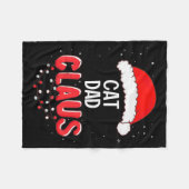 Cat Dad Santa Claus Christmas Matching Costume For Fleecedecke (Vorderseite (Horizontal))