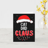 Cat Dad Santa Claus Christmas Matching Costume For Karte (Gelbe Blume)