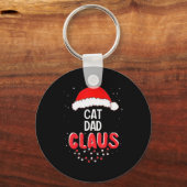 Cat Dad Santa Claus Christmas Matching Costume For Schlüsselanhänger (Vorderseite)