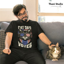 Cat Dad stimmt für süße Wahl Amerikanische Flagge