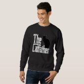 Cat Dad The Catfather Crazy Black Cat Father Kitty Sweatshirt (Vorne ganz)