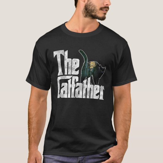 Cat Dad The Catfather Crazy Cat Father Kitty Daddy T-Shirt (Vorderseite)
